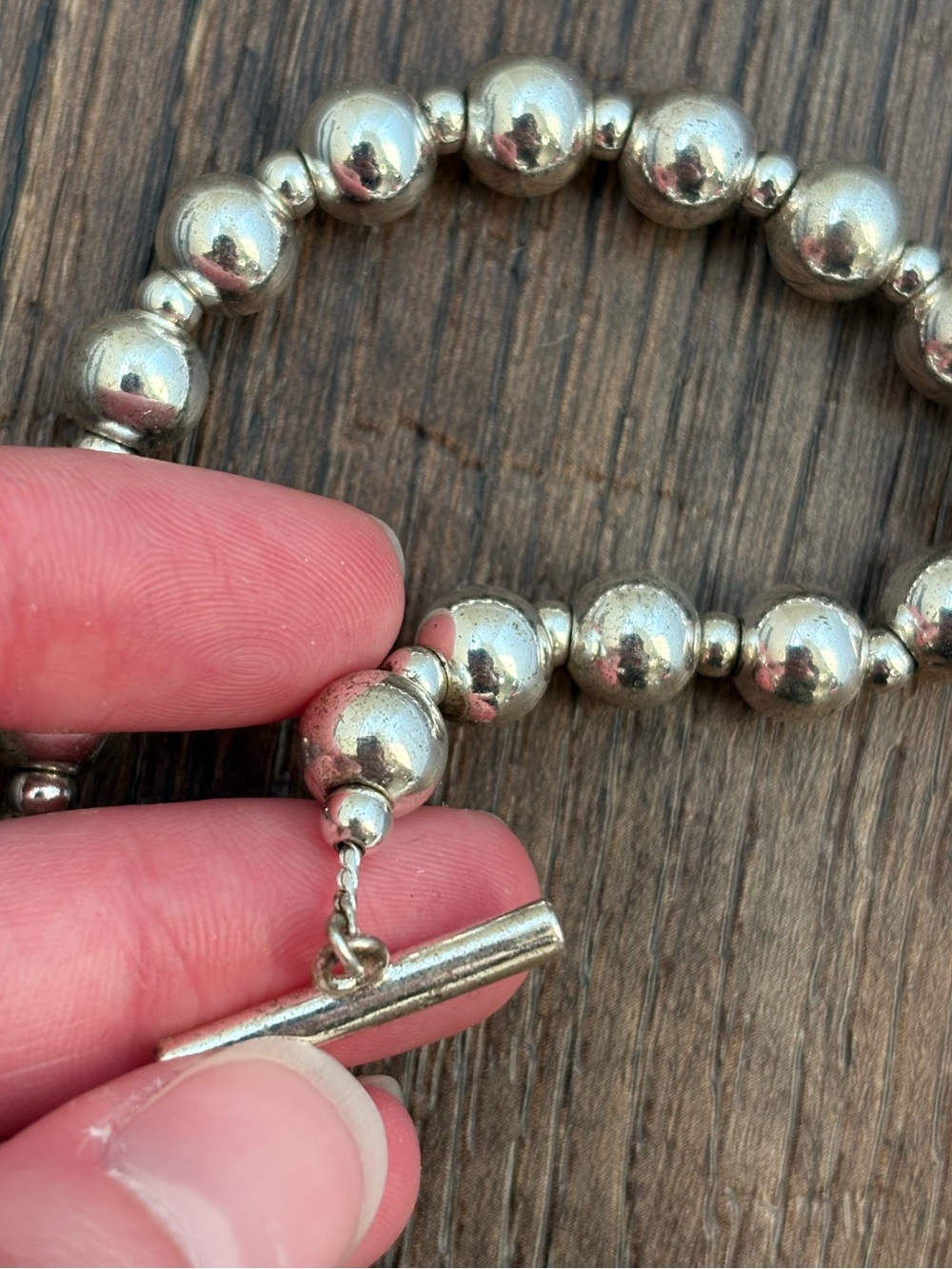 Silver Ball Chain Bracelet - Picture 2 of 2